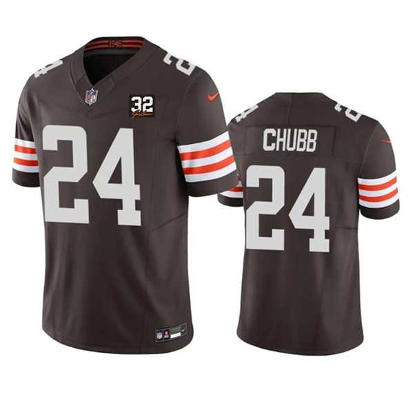 Men & Women & Youth Cleveland Browns #24 Nick Chubb Brown 2023 F.U.S.E. With Jim Brown Memorial Patch Vapor Untouchable Limited Stitched Jersey,We sell and wholesale Men & Women & Youth Cleveland Browns #24 Nick Chubb Brown 2023 F.U.S.E. With Jim Brown Memorial Patch Vapor Untouchable Limited Stitched Jersey on line form chian!
